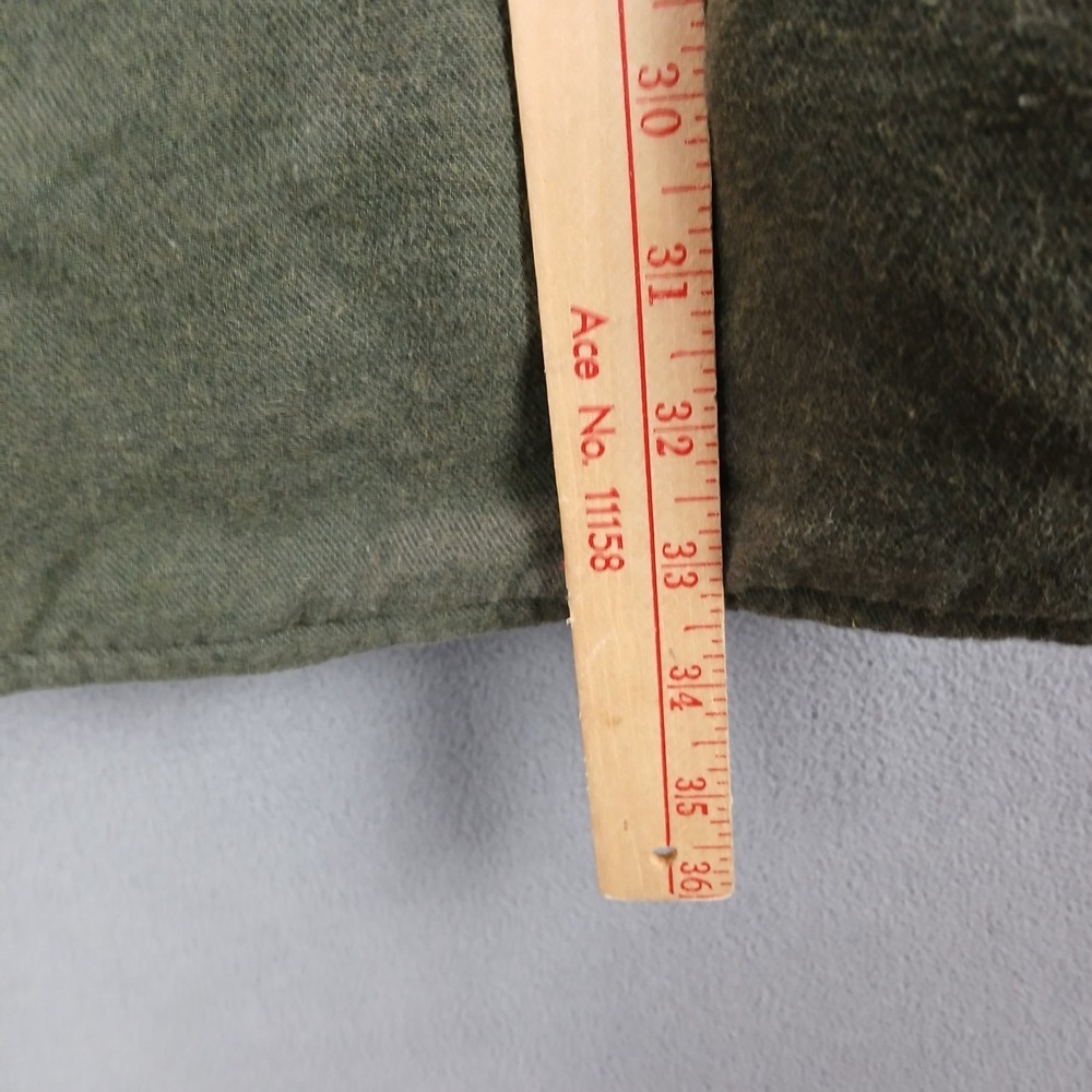 CQR Shacket Men 2XL Olive Green Cotton Flannel Fleece Lined Snap Front Insulated - Picture 8 of 8